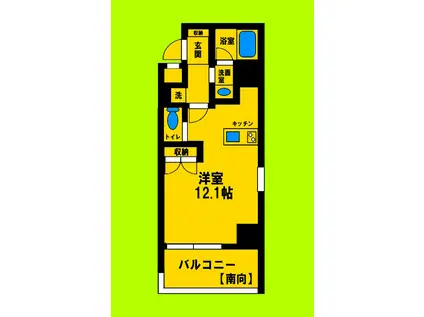 アールエフコンフォール江坂(ワンルーム/3階)の間取り写真