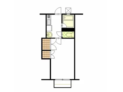カメリヤハイツ(1K/1階)の間取り写真