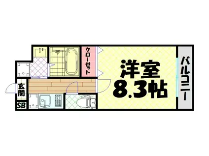 CION NISHIKUJYO(1K/5階)の間取り写真