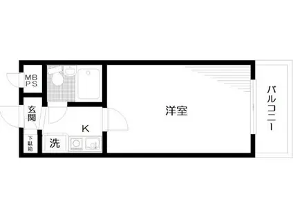 日神パレス蕨(1K/1階)の間取り写真