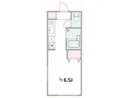 パークビラ芦花(1K/2階)の間取り写真
