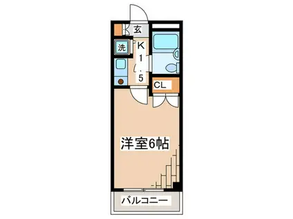 キリマンジャロハウス(1K/3階)の間取り写真