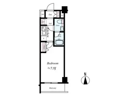 HYS CRECER 清澄白河(1K/6階)の間取り写真