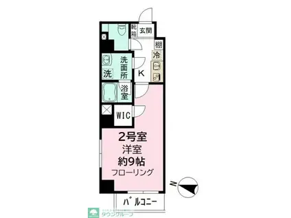 LEO伍拾九番館(1K/7階)の間取り写真