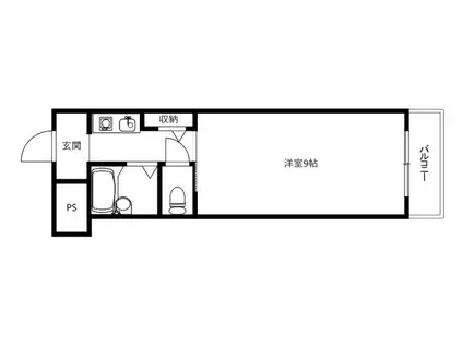 シティーコム高槻(1K/4階)の間取り写真