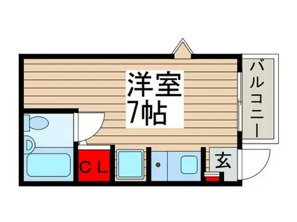 コーポタイホー(ワンルーム/1階)の間取り写真