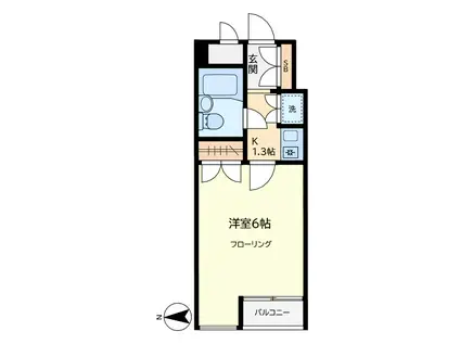 ナカヤマハウス(1K/2階)の間取り写真