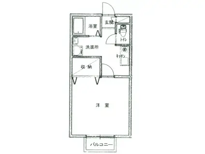 SKコーポナミマツ(1K/2階)の間取り写真
