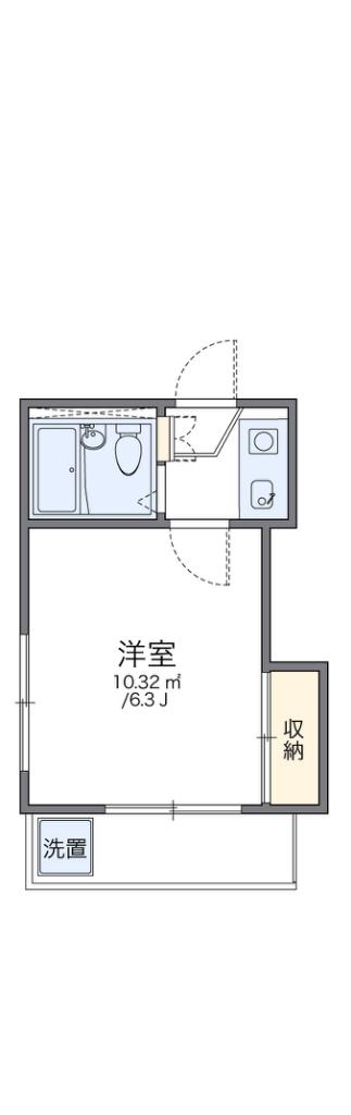 レオパレス新伊丹第2(1K/2階)の間取り写真