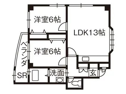 グレイスK(2LDK/2階)の間取り写真