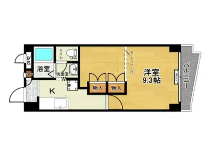 サンスクエア深田台 B棟(1K/4階)の間取り写真