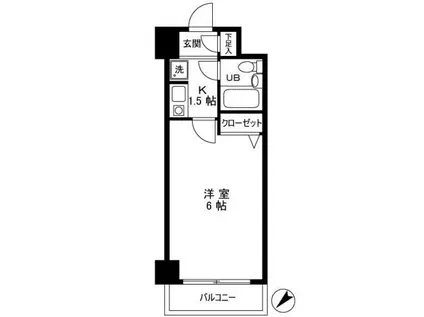 ダイホープラザ駒込(1K/1階)の間取り写真