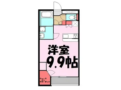 グランドテール(1K/2階)の間取り写真