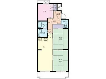 サンライズ白山(3LDK/3階)の間取り写真