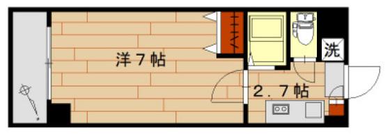 ルート大宮(1K/3階)の間取り写真