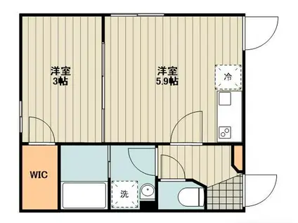 CONFORT・RESIDENCE東砂(1DK/4階)の間取り写真
