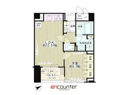 エル・セレーノ西早稲田(1LDK/2階)の間取り写真