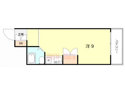 クリア塚本(ワンルーム/3階)の間取り写真