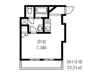 MANCYS自由が丘(ワンルーム/2階)の間取り写真