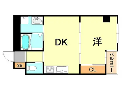 BELLTREE三宮ANNEX(1DK/6階)の間取り写真
