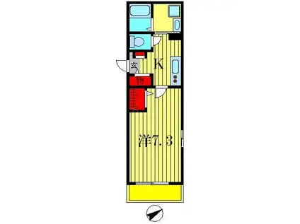 メゾン・フェニックスA(1K/1階)の間取り写真