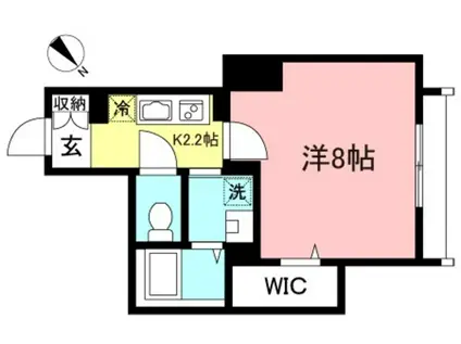 スーペリア狛江(1SK/1階)の間取り写真