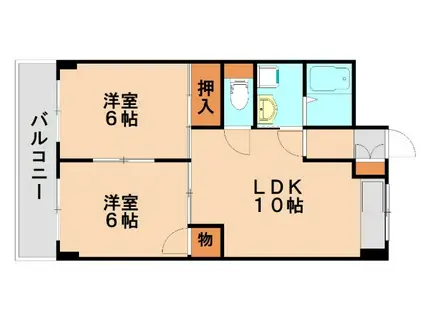 メゾン・ド・ファミーユ(2LDK/1階)の間取り写真