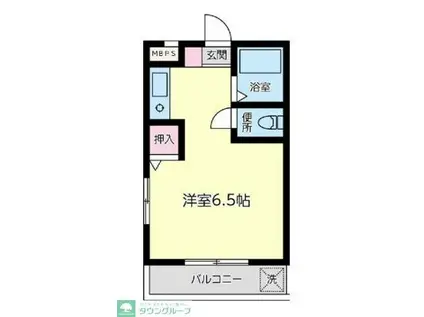 トリニティ白金(1K/1階)の間取り写真