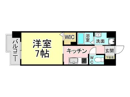 SUN RICH S・T(1K/6階)の間取り写真