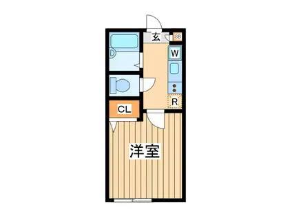 アンビション町田(1K/1階)の間取り写真