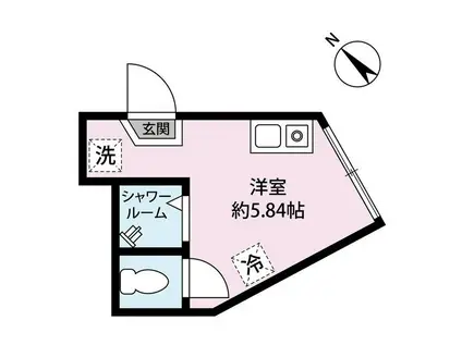 TM神明町(ワンルーム/1階)の間取り写真