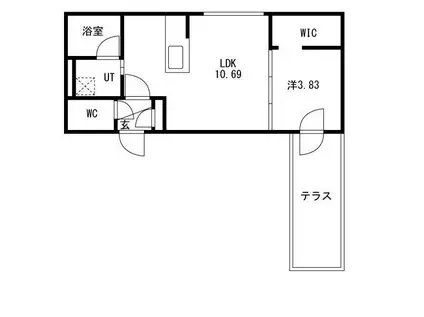 FOREST北11(1LDK/4階)の間取り写真