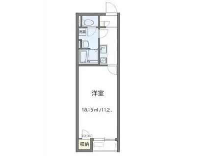 レオネクストストンフィルド(1K/1階)の間取り写真