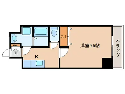 ファインローズ(1K/3階)の間取り写真