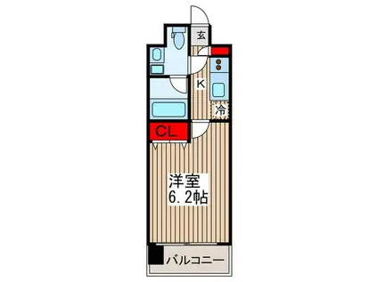 フォレシティ豊洲(1K/6階)の間取り写真