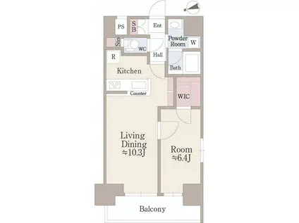 ENYA(1LDK/4階)の間取り写真