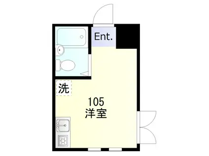 ドミシルAYA拾伍番館(ワンルーム/1階)の間取り写真
