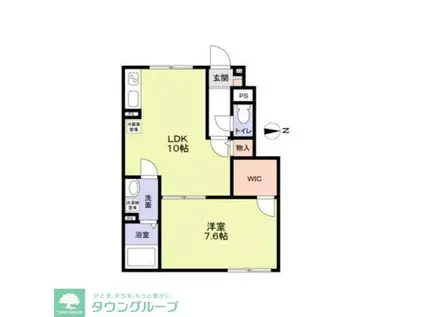 ベリエ花小金井(1LDK/1階)の間取り写真