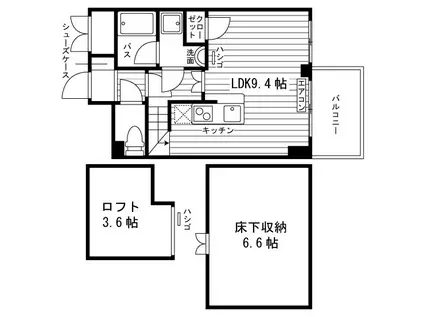 GRAND ETERNA 北大前2(1K/4階)の間取り写真