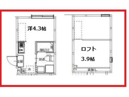 アクシス青砥(ワンルーム/1階)の間取り写真