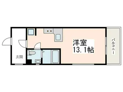 藤が丘会館(ワンルーム/4階)の間取り写真