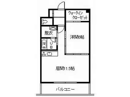 SUN PARFUM(1LDK/4階)の間取り写真