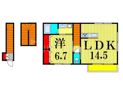 ラ・トーレス亀有(1LDK/3階)の間取り写真