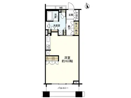 PARK FLATS GINZA イースト(1K/11階)の間取り写真