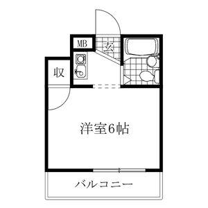 ラ・アミーガ(ワンルーム/3階)の間取り写真