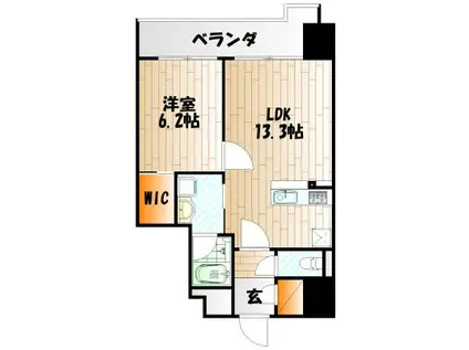 プリメイロ・パッソ(1LDK/2階)の間取り写真