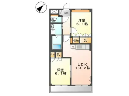 シファー(2LDK/2階)の間取り写真