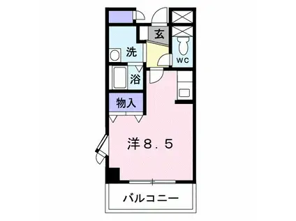 アリエーテ(ワンルーム/1階)の間取り写真