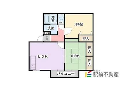 ANNEX(2LDK/2階)の間取り写真