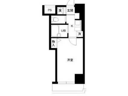 スカイコート芝壱番館(1K/9階)の間取り写真